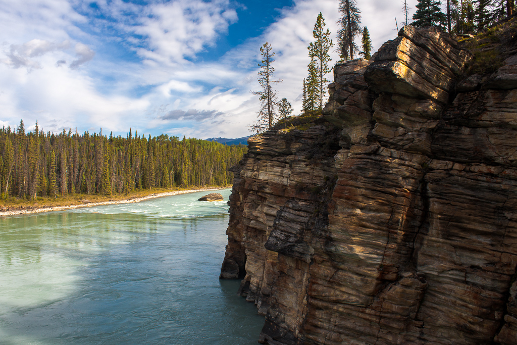 Athabasca River in Alberta, Canada